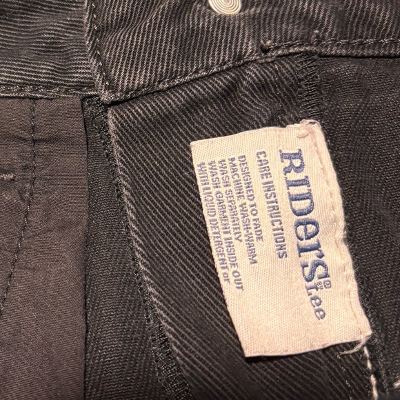 Riders by Lee black Denim skirt with raw hem, size 10 - Picture 9 of 10